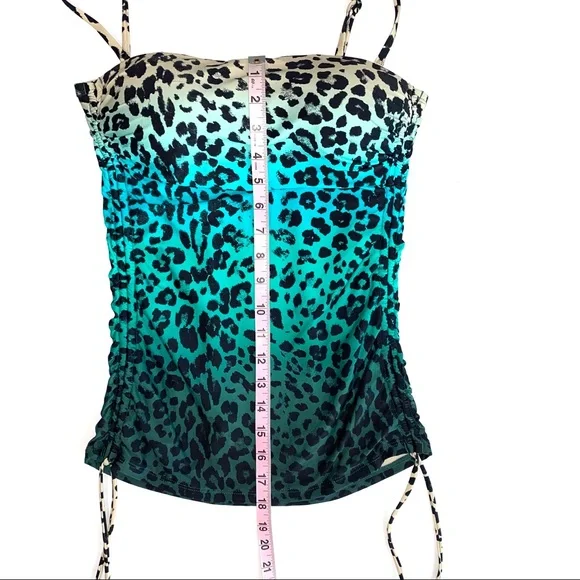 SOLD 💕La Blanca Blue Dip Into The Wild Bandeau Tankini Top - Picture 12 of 12